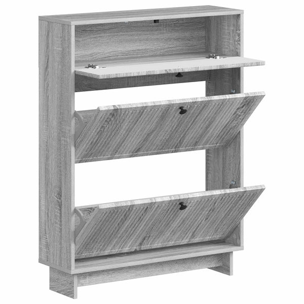 Kenkäkaappi EDE 78 x 24 x 103 cm Tekninen puu Harmaa Sonoma