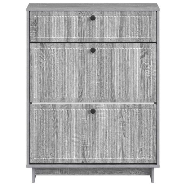 Kenkäkaappi EDE 78 x 24 x 103 cm Tekninen puu Harmaa Sonoma