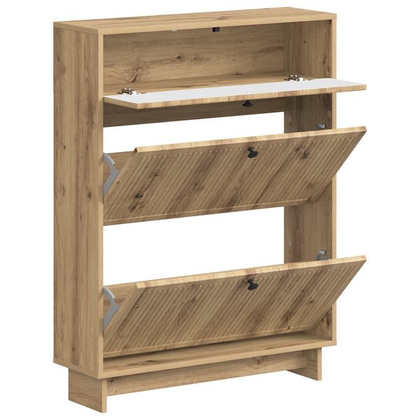 Kenkäkaappi EDE 78 x 24 x 103 cm Tekninen puu Artisaanitammi