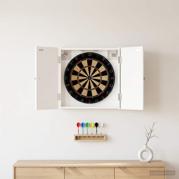 Dartboard-kaappi BREDA valkoinen 52,5 x 10,5 x 53,5 cm