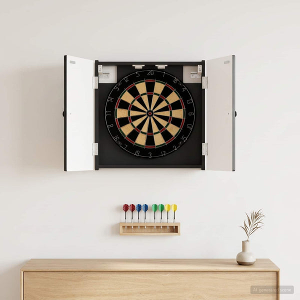 Dartboard-kaappi BREDA Musta 52,5 x 10,5 x 53,5 cm Tekninen puu