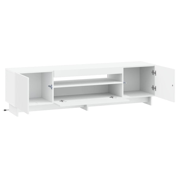 LED TV-kaappi valkoinen Tekninen puu