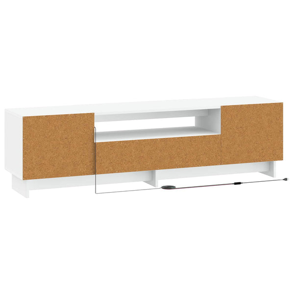 LED TV-kaappi valkoinen Tekninen puu