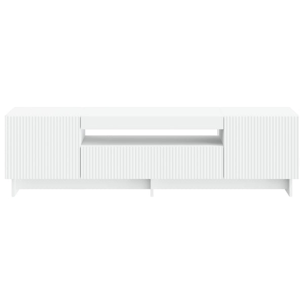 LED TV-kaappi valkoinen Tekninen puu