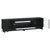 LED TV-kaappi Musta Tekninen puu