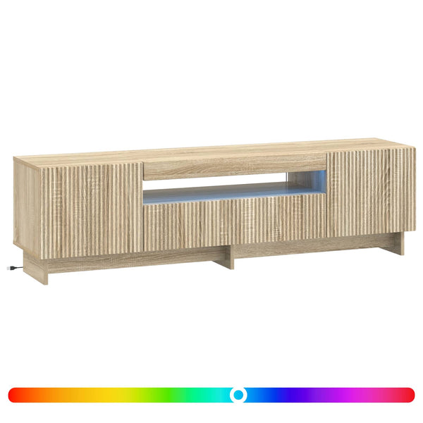 LED TV-kaappi Sonoma-tammi Tekninen puu