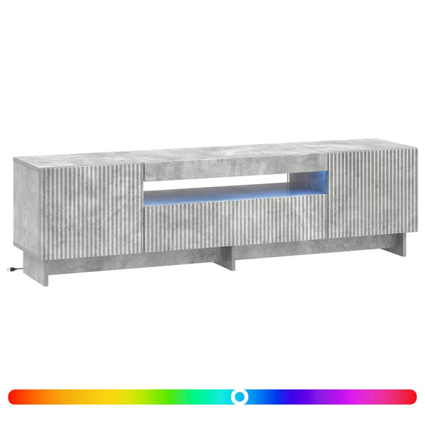 LED TV-kaappi Betoninharmaa Tekninen puu