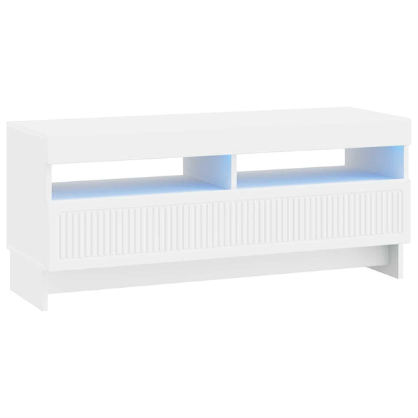 LED TV-kaappi valkoinen Tekninen puu