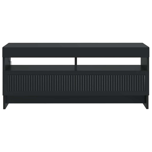 LED TV-kaappi Musta Tekninen puu