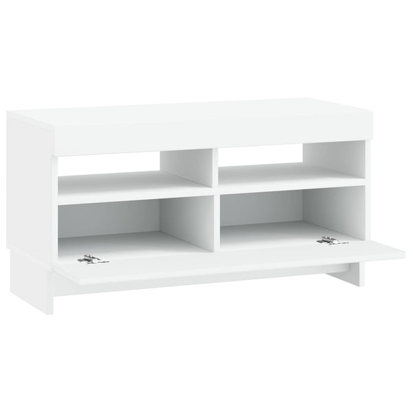 LED TV-kaappi valkoinen Tekninen puu