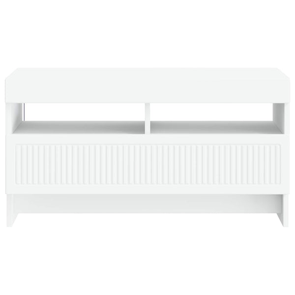LED TV-kaappi valkoinen Tekninen puu