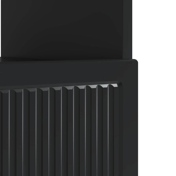 LED TV-kaappi Musta Tekninen puu