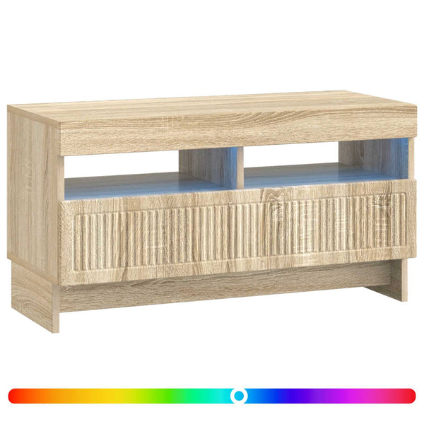 LED TV-kaappi Sonoma-tammi Tekninen puu