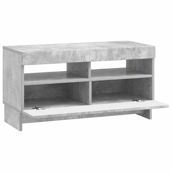 LED TV-kaappi Betoninharmaa Tekninen puu