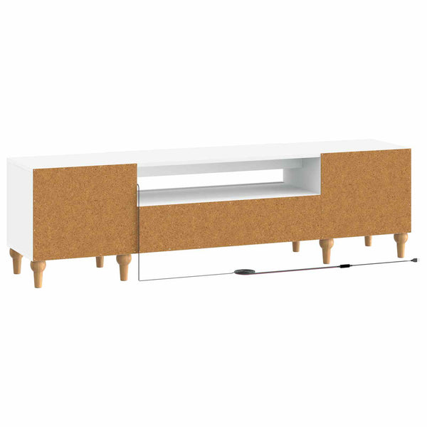 LED TV-kaappi valkoinen Tekninen puu