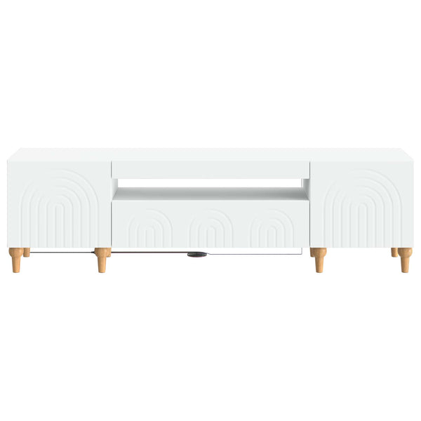 LED TV-kaappi valkoinen Tekninen puu
