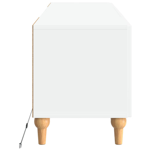 LED TV-kaappi valkoinen Tekninen puu