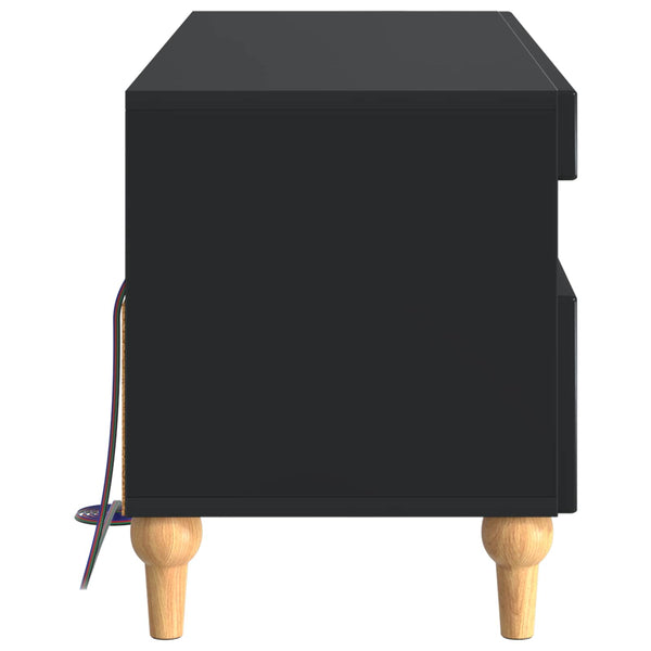 LED TV-kaappi Musta Tekninen puu