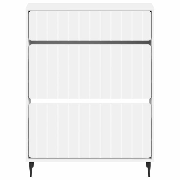 Kenkäkaappi ZWOLLE 78 x 24 x 103 cm Tekninen puu valkoinen