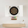 Dartboard-kaappi ZWOLLE valkoinen 52,5 x 10,5 x 57,5 cm