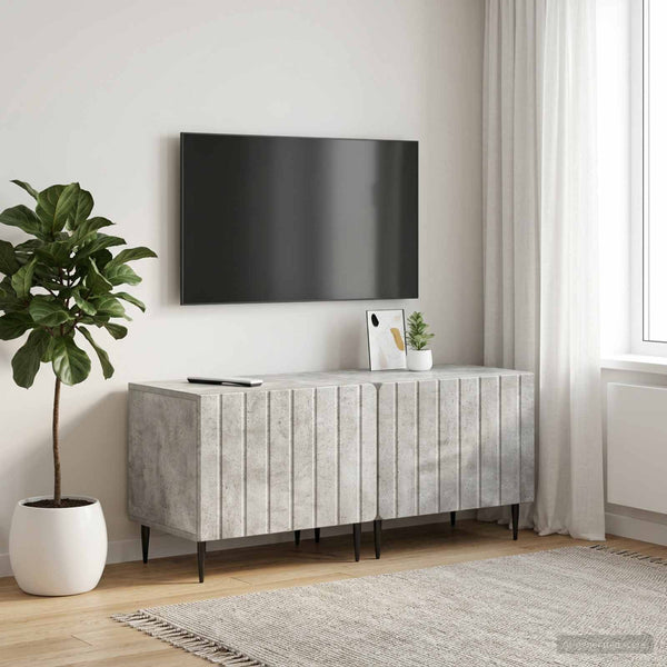 TV-kaappi Betoninharmaa Tekninen puu