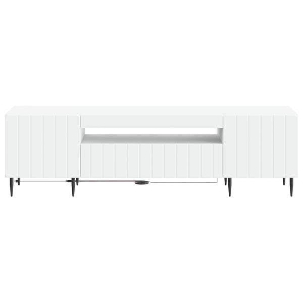 LED TV-kaappi valkoinen Tekninen puu