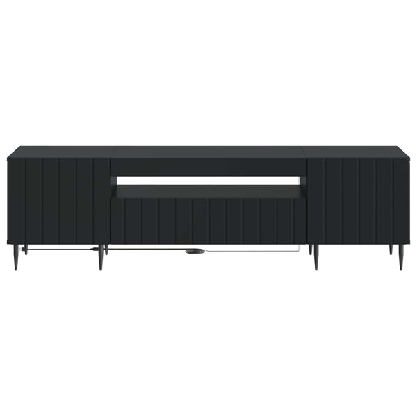 LED TV-kaappi Musta Tekninen puu