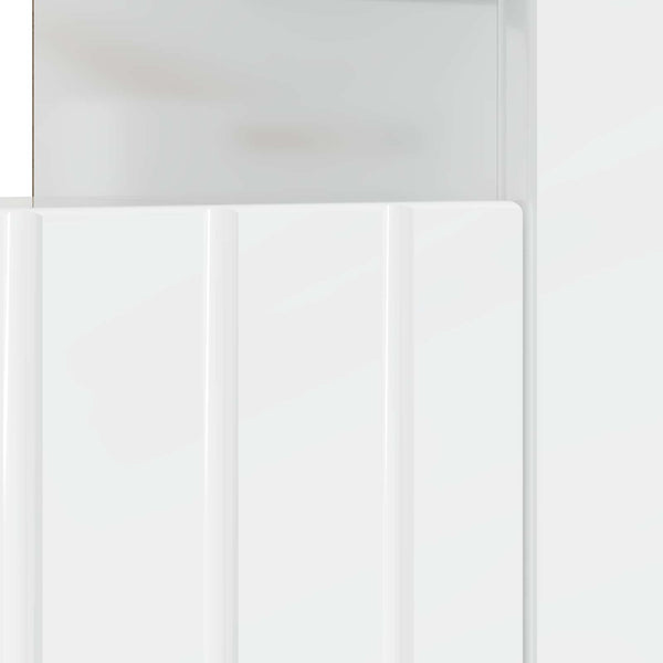LED TV-kaappi Korkeakiiltoinen valkoinen Tekninen puu