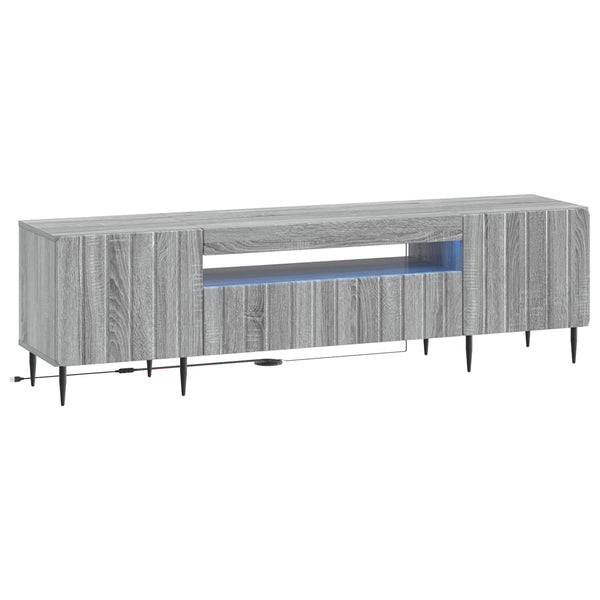 LED TV-kaappi Harmaa Sonoma Tekninen puu
