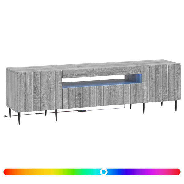 LED TV-kaappi Harmaa Sonoma Tekninen puu