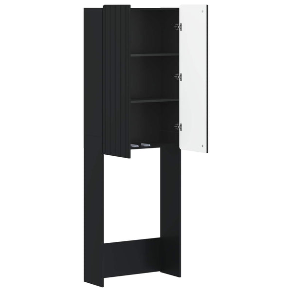 Vessakaappi ZWOLLE Musta 66 x 25,5 x 190 cm Tekninen puu