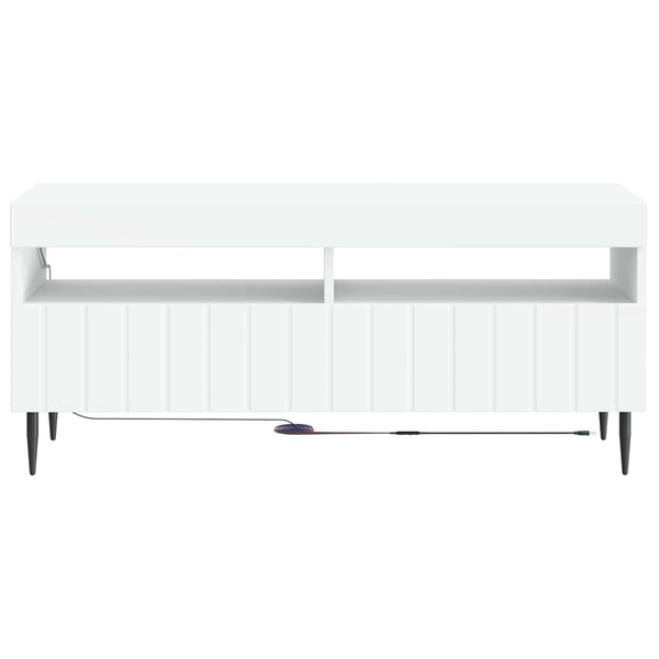 LED TV-kaappi valkoinen Tekninen puu