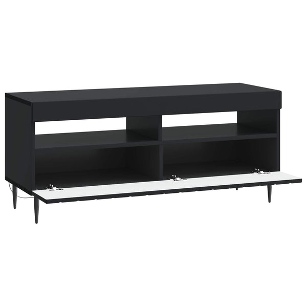 LED TV-kaappi Musta Tekninen puu