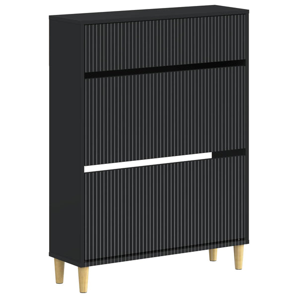 Kenkäkaappi ARNHEM 78 x 24 x 103 cm Tekninen puu Musta