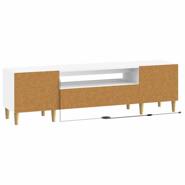 LED TV-kaappi valkoinen Tekninen puu