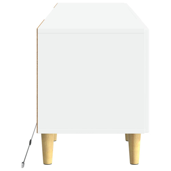 LED TV-kaappi valkoinen Tekninen puu