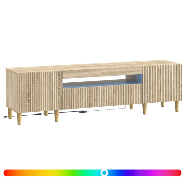LED TV-kaappi Sonoma-tammi Tekninen puu