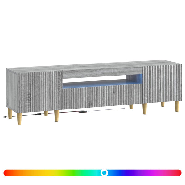 LED TV-kaappi Harmaa Sonoma Tekninen puu