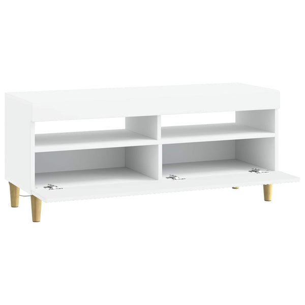 LED TV-kaappi valkoinen Tekninen puu