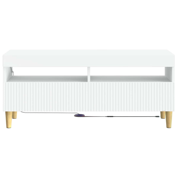 LED TV-kaappi valkoinen Tekninen puu