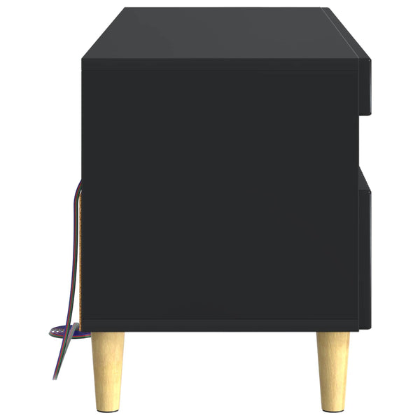 LED TV-kaappi Musta Tekninen puu
