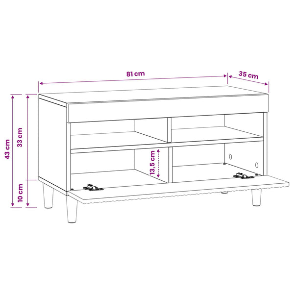 LED TV-kaappi Harmaa Sonoma Tekninen puu