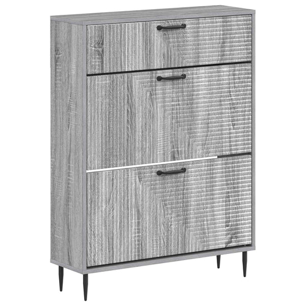 Kenkäkaappi HAARLEM 78 x 24 x 103 cm Tekninen puu Harmaa Sonoma