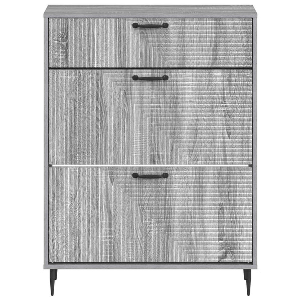 Kenkäkaappi HAARLEM 78 x 24 x 103 cm Tekninen puu Harmaa Sonoma