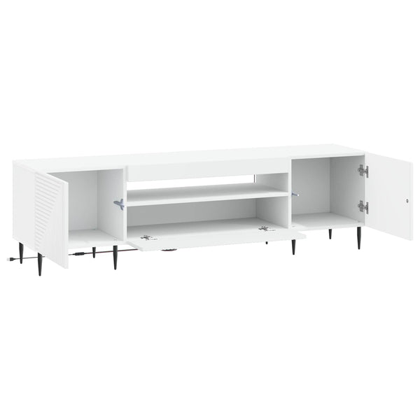 LED TV-kaappi valkoinen Tekninen puu