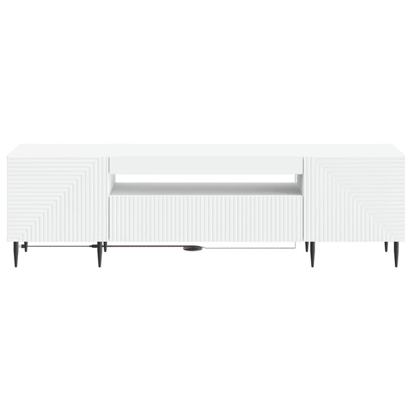 LED TV-kaappi valkoinen Tekninen puu