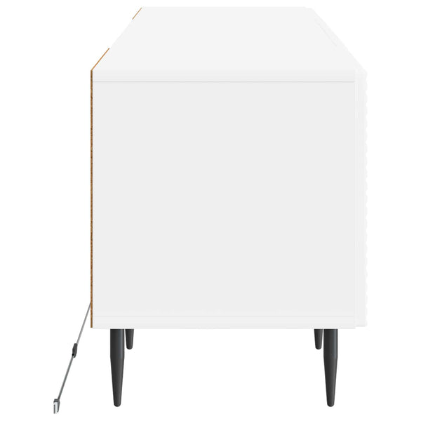 LED TV-kaappi valkoinen Tekninen puu