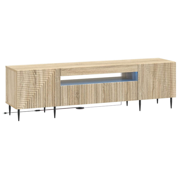 LED TV-kaappi Sonoma-tammi Tekninen puu