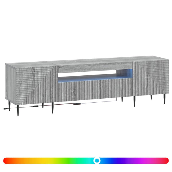 LED TV-kaappi Harmaa Sonoma Tekninen puu