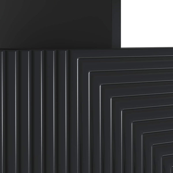 LED TV-kaappi Musta Tekninen puu